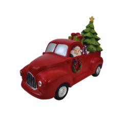 Carro Decorativo Natal Resina 25x12x16cm