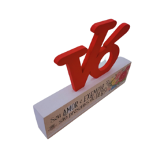 Madeirinha Vermelha Vó 18,5x5x2,5cm - comprar online