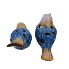Dupla Pássaro de Porcelana Vazado - comprar online