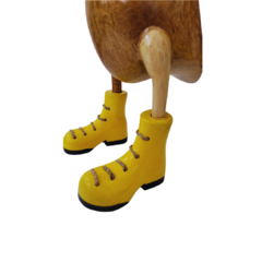 Pato de Madeira Botas Amarelas M na internet