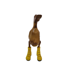 Pato de Madeira Botas Amarelas P - comprar online