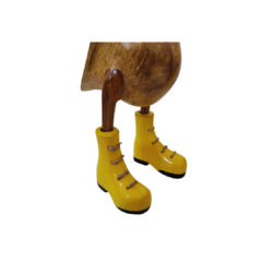 Pato de Madeira Botas Amarelas P na internet