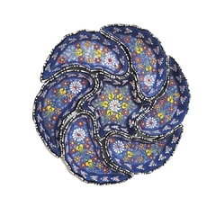 Petisqueira Cerâmica 7 Cavidades Turquia Azul