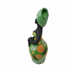 Boneca de Barro Verde 15x6x6cm - comprar online