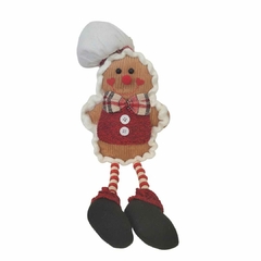 Boneco Natal Menino Sentado Gingerbread