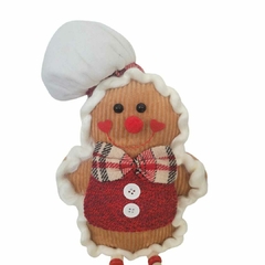 Boneco Natal Menino Sentado Gingerbread - comprar online