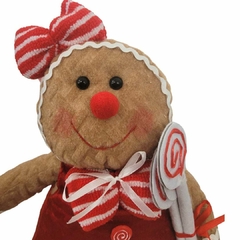 Boneco de Natal Gingerbread Menina Em Pé 45cm - comprar online