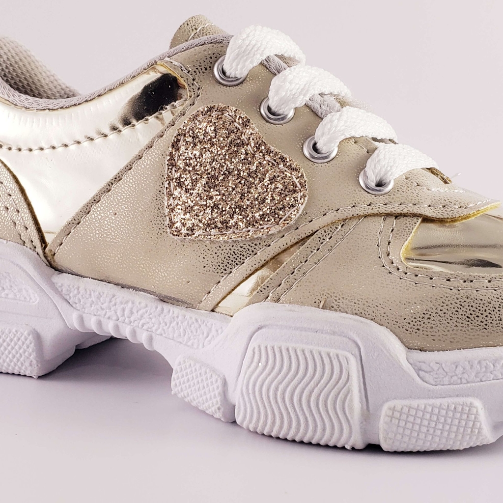 Zapatilla Con Glitter Plateadas Pancita Guri Zapatos