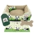 CAMA CACHORRO GATO GRANDE 70X70 5 PÇ CAMURCINHA COM OSSINHO PANDA - CAQUI