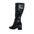 Bota Feminina Cano Alto de Couro Preto Italeoni - comprar online