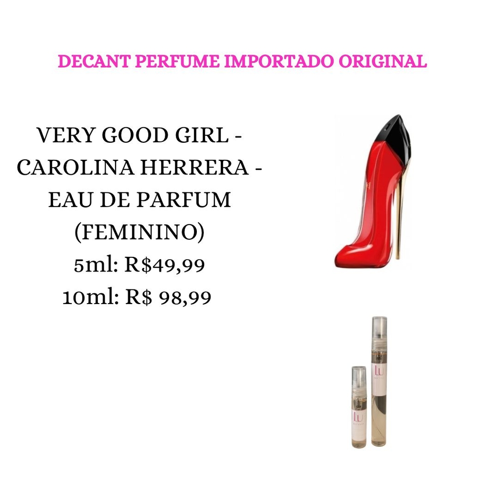 DECANT PERFUME FEMININO VERY GOOD GIRL- CAROLINA HERRERA- EAU DE PARFUM –  Damm