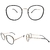 Armação Para Óculos de Grau Classe A Feminino Preto - AGF.C08.0074