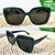 Óculos de Sol Classe A Feminino Verde e Preto - OSF.C7.904