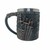 CANECA MEDIEVAL EM METAL CAP. DE 400ML ESPADAS PRATA