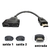 Imagem do Duplicador Hdmi 1 Entrada 2 Saídas + 2 Cabo Hdmi Full Hd