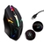 Mouse Óptico Rgb Luminoso Com Fio + Mouse Pad Gamer Preto Liso Sem Estampa Kit - SESTAPE STORE