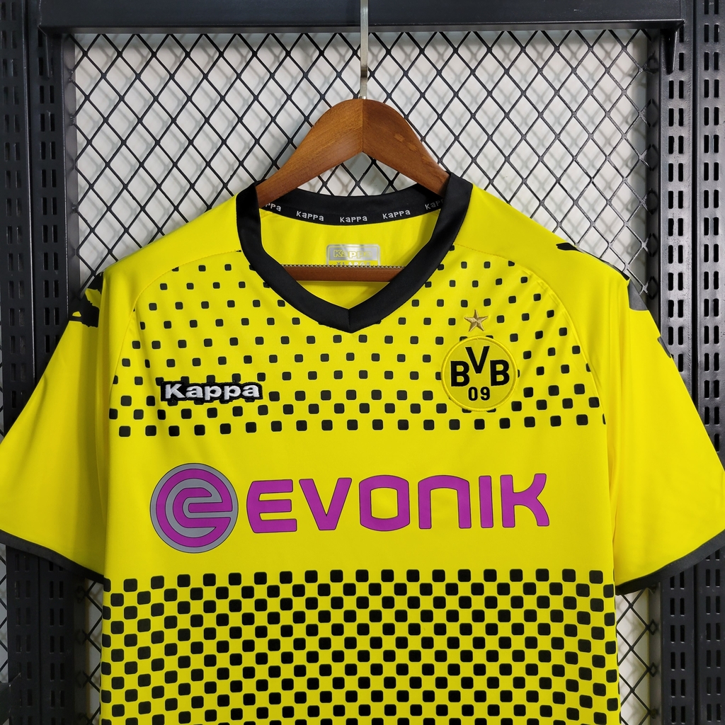 Camisa Borussia Dortmund Retrô I 11/12 Torcedor Kappa Masculina - Amarelo
