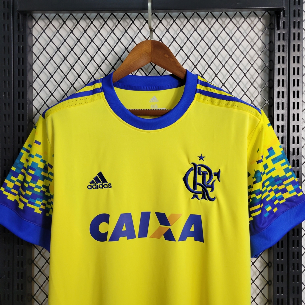Camisa Flamengo II Retrô 17/18 Torcedor Adidas Masculina - Amarelo