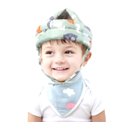 Casco bebe fondo verde menta - comprar online