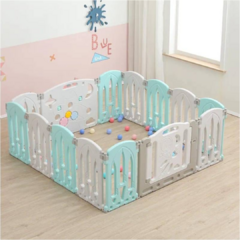 Playpen menta/blanco 14 paneles. - comprar online