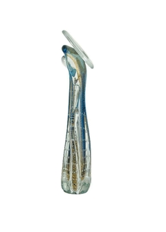 Imagem Nossa Senhora Murano Azul com Pó de Ouro P - comprar online