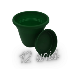 Vaso 10x13 Cm Com Prato - Modelo Vicenza - Desli - Kit 12 Unid - comprar online