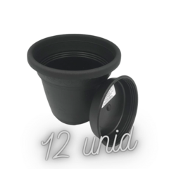 Vaso 10x13 Cm Com Prato - Modelo Vicenza - Desli - Kit 12 Unid - comprar online