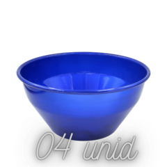 Vaso De Metal 12x25 Cm - Azul - Kit 04 Unid - Cuia Sem Furo