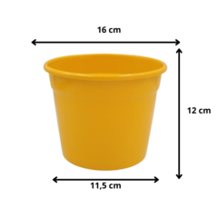 Vaso De Metal 12x16 Cm - Amarelo - Kit 02 Unid - Sem Furo na internet