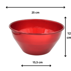 Vaso De Metal 12x25 Cm Vermelho - Kit 04 Unid - Cuia Sem Furo na internet