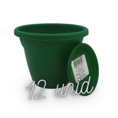 Vaso 08x10 Cm Com Prato - Modelo Vicenza - Desli - Kit 12 Unid - Amo Flor De Cera