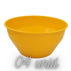 Vaso De Metal 12x25 Cm Amarelo - Kit 04 Unid - Cuia Sem Furo