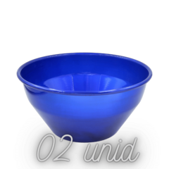 Vaso De Metal 12x25 Cm - Azul - Kit 02 Unid - Cuia Sem Furo