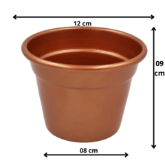 Vaso De Metal 09x12 Cm - Cobre - Kit 03 Unid - Sem Furo - comprar online