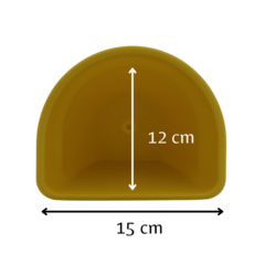 Vaso De Parede 11x15 Cm - Modelo Vicenza - Desli - Kit 03 Unid - Amo Flor De Cera