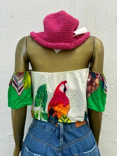 Cropped ciganinha estampa farm inspired * P/M - 100 Mofo Garimpos