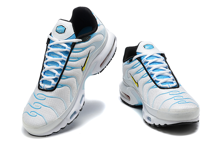 Air max tn white hot sale blue