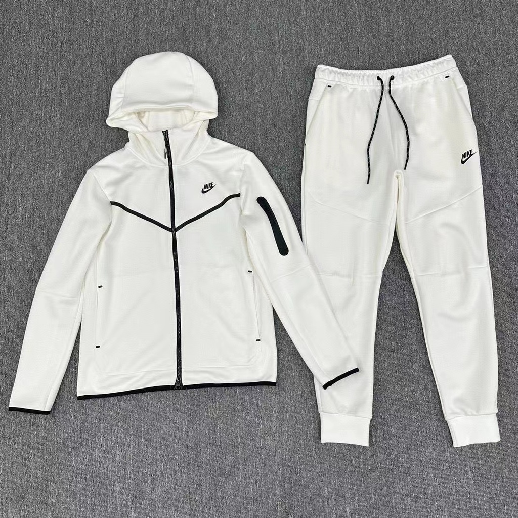 Conjunto Nike Tech Fleece White - Vestindo a Quebrada