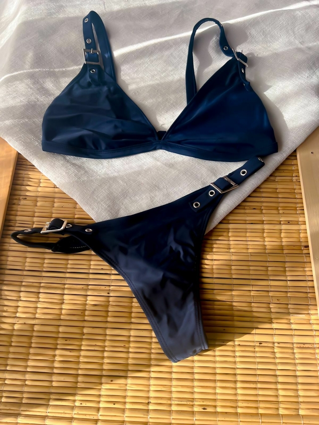 BIKINI HEBILLA NEGRA MALIKA UNDERWEAR MAYORISTA