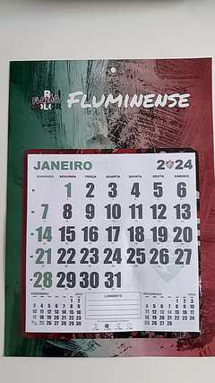 Calendário A4 de parede times de futebol Brasil - comprar online