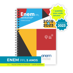 Apostila ENEM PPL 2024 (2ª aplicação) com 5 ANOS de Provas + Gabaritos + Folhas de Redação (2019-2023)