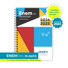 Apostila ENEM PPL 2024 (2ª aplicação) com 10 ANOS de Provas + Gabaritos + Folhas de Redação (2014-2023)