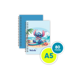 Caderno A5 pautado 80 folhas - Coleção Stitch - comprar online