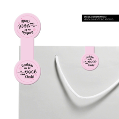 Lacres adesivos para fechamento de sacola Agradecimento (GRATIDÃO)- 3x8cm - 100 UNIDADES - Loja Criar Mais