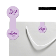 Lacres adesivos para fechamento de sacola Agradecimento (MIMO)- 3x8cm - 100 unidades na internet