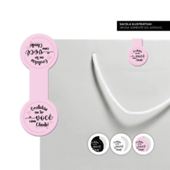 Lacres adesivos para fechamento de sacola Agradecimento (GRATIDÃO)- 3x8cm - 100 UNIDADES