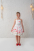 Vestido Luiza Flores Branco (C/Cinto) - Lola Moda Kids