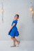 Vestido Emmy Azul Bic (C/Cinto) - Lola Moda Kids