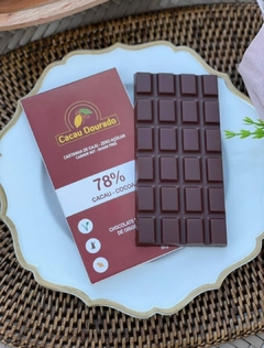 Chocolate 78% cacau, zero açúcar, vegano e sem glúten - 25g