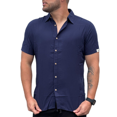 Camisa Viscolinho Marine